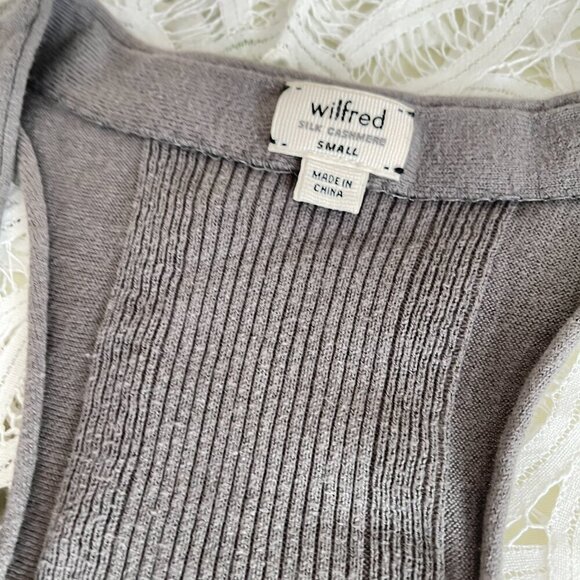 Wilfred Aritzia Silk Cashmere Racerback Tank Dress in Grey - S - Picture 2 of 9
